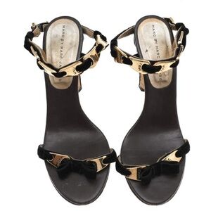 Marc By Marc Jacobs Black & Gold Strappy Heels GUC